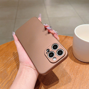 Nuovo colore moda TPU Silicone pelle sensazione di colore <span class=keywords><strong>marrone</strong></span> puro custodia del telefono Anti shock per <span class=keywords><strong>iPhone</strong></span> 16 15 14 13 12 <span class=keywords><strong>11</strong></span> Plus Pro Max - Product Image 6