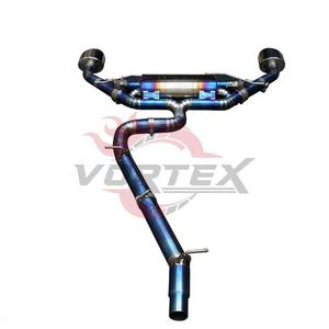 Échappement arrière VORTEX en titane bleu brûlé de 1,2 mm d'épaisseur, soudé TIG, son de course, fixation directe pour Audi S3 2013-2023 - Product Image 6