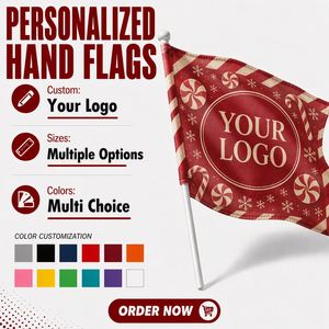 Bâtons de drapeaux imprimés pour festivals de musique, vente en gros, couleur, taille, motif et matériau personnalisables, OEM - Product Image 1