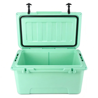Glacière isotherme rotomoulée en PE de 65 L, étanche, écologique, pour stockage de glace sèche, réutilisable, conception anti-fuite pour l'extérieur