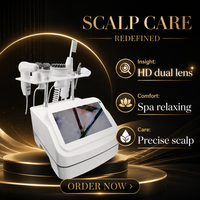 Analyseur de cuir chevelu 5-en-1 pour bureau, instrument de nettoyage en profondeur des follicules pileux, double objectif HD, OEM ODM pour salon et spa
