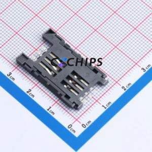 SIM10120-6P211-H25 SIM Card Connector SMD Connector Flip Cover Type Mini SIM Card Card Holder 2.5mm - Product Image 2