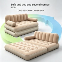 Canapé-lit gonflable en PVC floqué, portable et pliable pour l'extérieur, idéal pour le camping, les tentes et comme matelas pneumatique de style relaxant pour la maison
