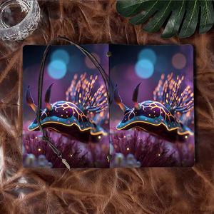 Carnet A6 Cadeau idéal pour les équipes de vente en récompense du dépassement des objectifs de vente avec une limace de mer rougeoyante avec motif d'antennes - Product Image 6