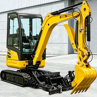 Prix de gros : Excavatrice sur chenilles avec cabine fermée, moteur Kubota, certifiée CE, commande par joystick, bras à rotation latérale, pour la location et l'approvisionnement de flottes