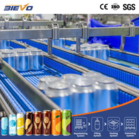 Ligne de production automatique de boissons gazeuses aromatisées 8000CPH, remplisseuse et sertisseuse de canettes, en SUS304, pour les fabricants de boissons