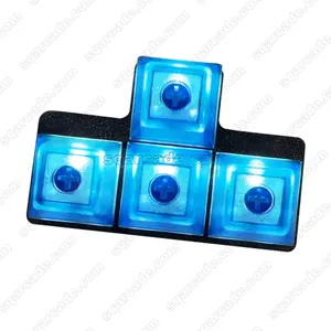 Manette d'arcade filaire Lighted <span class=keywords><strong>Mixbox</strong></span> 360 WASD Keycap Cherry Short Silver Shaft Style remplace la manette d'arcade rétro Hitbox - Product Image 1