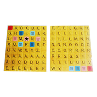 Aimant de réfrigérateur éducatif personnalisé, jeu de Scrabble avec lettres magnétiques et sac en papier - Autocollants magnétiques portables