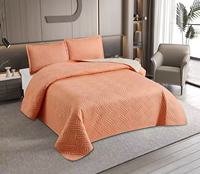 Parure de lit matelassée à ultrasons unie et économique, 3 pièces, en stock – Direct Usine