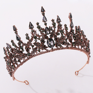 <strong>Customizable</strong> Colorful Crystal Hair <strong>Crown</strong> Rhinestone Beauty Tiara for Prom Wedding Birthday Gold Plated Rhinestone Bridal <strong>Crowns</strong> - Product Image 1