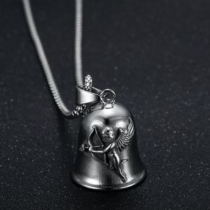 yunnique Stainless Steel <b>Bell</b> Pendant With <b>Angel</b> Cupid Design For Necklace Gift - Product Image 1