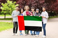 Drapeau des Émirats arabes unis de haute qualité 3x5 pieds Polyester EAU DUBAÏ Drapeaux 3x5 pieds