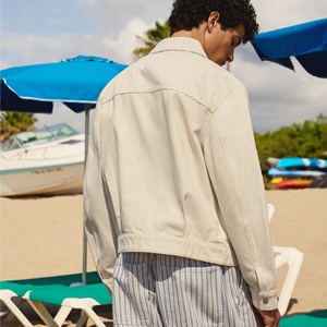 Veste de travail personnalisée en toile de canard épaisse pour <span class=keywords><strong>homme</strong></span>, avec crochets de ponte et fermoirs de pompier, pour marins, charpentiers, chauffeurs de camion et ouvriers - Product Image 2