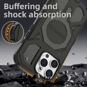 เกราะป้องกัน TPU แม่เหล็กกันกระแทกสุดหรู + เคสป้องกัน PC สำหรับ S25อัลตร้าสำหรับ13/14/15/16E PRO MAX ไร้สาย - Product Image 2