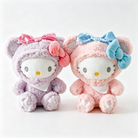 Peluches Kawaii OEM, Jouets en peluche 8 pouces Sanrio Hello Kitty Anime, Mini peluche douce et moelleuse à câliner pour machine à griffes, Article cadeau en paire