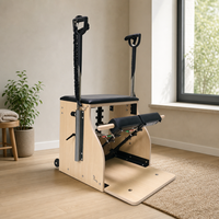 Chaise Wunda Pilates en bois d'érable durable pour entraînement à domicile, entraînement du tronc, exercices d'équilibre, fitness complet du corps