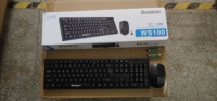 Kit Keyboard dan Mouse Nirkabel Optik Mini Slim 2.4Ghz dengan Receiver USB, Combo untuk PC Laptop, Portabel, Tahan Air, untuk Penggunaan Kantor