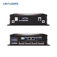 LINKLEAPS Mini PC industriel Intel I5 6200U/7200U de haute qualité PC intégré sans ventilateur avec 2GbE LAN 6 ports RS232
