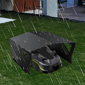 <span class=keywords><strong>Garage</strong></span> pour robot tondeuse JH-Mech, ajustement universel, anti-pluie, anti-poussière, largeur réglable, finition noire mate élégante en acier au <span class=keywords><strong>carbone</strong></span> - Product Image 4