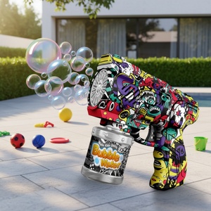 Pistola de Burbujas de 15 Agujeros con Luz, Juguete Portátil para Niños, Lanzador de Burbujas Eléctrico de Mano - Product Image 1