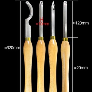 Nuevo juego de herramientas para torneado de madera, hoja de 12 mm, grosor de 1,0 mm, inserto CNMG para torno de madera - Product Image 4