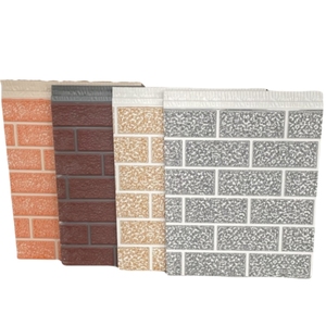 하이 퀄리티 금속 강철 벽돌 패턴 단열 벽 패널 샌드위치 절연 벽 패널 외부 응용 폼 - Product Image 2