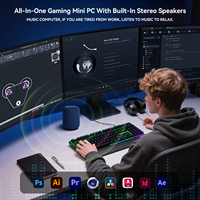 Mini PC Inteligente para el Hogar, AMD 8745HS, Radeon 780M, Diseño con Altavoz Integrado de Alta Calidad, 8 Núcleos, Mini PC para Cine en Casa, OEM Original de Fábrica