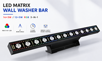 Barre de pixels LED RGBW 3-en-1 12/14x3W, contrôle DMX512, en alliage d'aluminium, 20000 lumens, effet de lavage mural pour scène