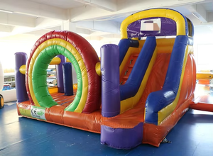 Lớn Ngoài Trời Vui Chơi Giải Trí Thiết Bị Trượt Nhà Mềm Chơi <span class=keywords><strong>Slide</strong></span> Với Nhà Bị Trả Lại <span class=keywords><strong>Inflatable</strong></span> Cho Trẻ Em - Product Image 2