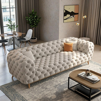 Meubles d'hôtel de salon de tissu de base d'acier inoxydable de conception minimaliste moderne