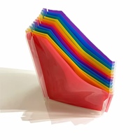 Pochette de classement professionnelle personnalisée en plastique portable, avec doublure transparente extensible, design PP tendance, fonction serre-livres