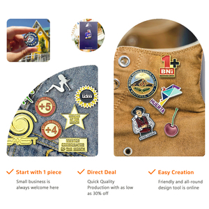 Spille in Smalto Moderno 'Happy Life of Panda', Distintivi Personalizzati con Stampa 'Ascolta Musica', Badge per Bavero - Product Image 3