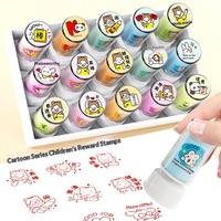 Tampon de récompense photosensible pour commentaires d'enseignant, motif dessin animé, pour enfants, auto-encreur, personnalisable