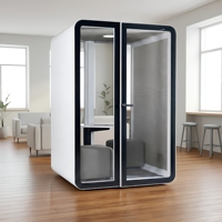 UNIBOOTH Cabina Moderna Móvil de Privacidad con Aislamiento Acústico de 33dB, ISO 23351, Ignífuga, de Montaje Rápido, para Talleres, Escuelas, Universidades, Venta al por Mayor