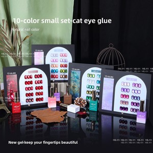 ชุดเจลทาเล็บมินิ 10 สีใหม่จากมิลาน เทรนด์เจลทาเล็บแบบแคทอายสีสันสดใสสำหรับร้านทำเล็บ ไม่เหลือง - Product Image 2