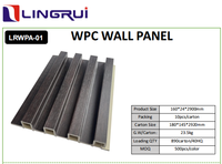 Panneau mural WPC à finition stratifiée haute résistance certifié CE Lingrui, design personnalisé, panneau mural WPC cannelé pour la décoration murale