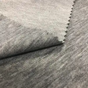 Garment 66.2%polyester 29.8%rayon Viscose 4%spandex Knit Fabric Recycle Melange TR French Terry Fabric For Clothing And Hoodie