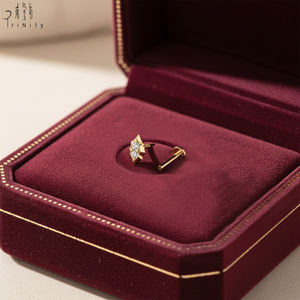 Pendientes de Diseño Simple y Elegante, Venta al Por Mayor, Oro Sólido de 14K, Diamante Natural, Pendientes Finos de un Solo Diamante - Product Image 6