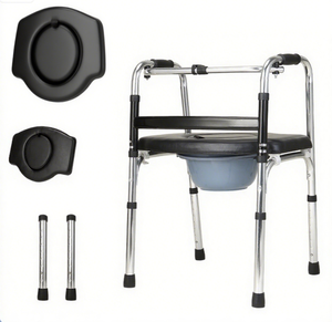 Marchette pliante en aluminium pour adultes âgés à quatre pattes Aide à la marche médicale Certification CE Conception durable pour usage hospitalier à domicile - Product Image 6