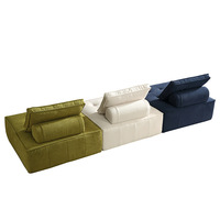Canapé modulaire sectionnel capitonné à une place en mousse à mémoire de forme, emballé sous vide, éponge haute densité 45D, rembourré, moderne, pour appartement, hôtel, centre commercial