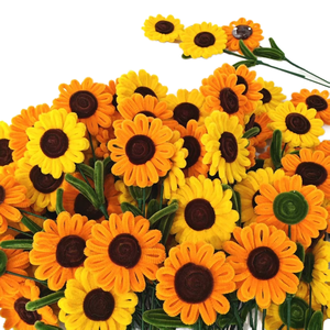 Bouquet de tournesols torsadés - Produit fini pour la Fête des Enseignants - À envoyer aux amis et camarades de classe - Décoration d'intérieur - Product Image 2