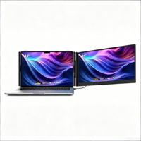 Moniteur portable ultra-fin S8 14 pouces, extension d'écran 1080P FHD IPS, double écran, connexion Type-C à un seul câble pour MacBook et Windows