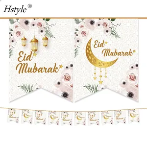 15pcs/set EID MUBARAK Banner Muslim Islamic Festival Eid Mubarak Ramadan Party Decoration Eid al-Adha Garland Decor HS1269