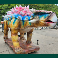 Simüle Edilmiş Dinozor Modeli, İnteraktif Robot Olarak El Yapımı Büyük Animatronik Ankylosaurus, Açık Hava Parkları İçin Sergi Amaçlı Bir Ürün