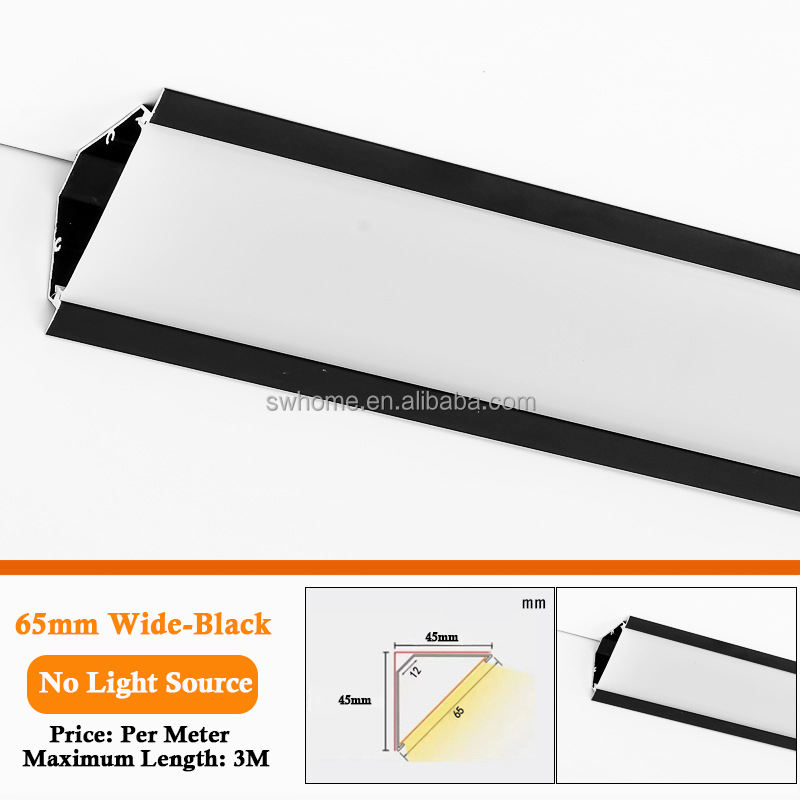 65 mm de large Noir (hors source lumineuse)