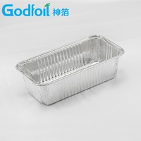 Barquette en aluminium jetable de 34 oz (8x4 pouces) pour emporter, idéale pour les restaurants américains, les barbecues et l'emballage de viande