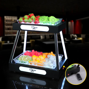 Support à fruits lumineux à LED à double niveau pour bar, KTV, usage intérieur, design moderne - Product Image 2