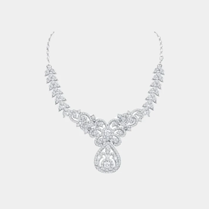 Collar de diamantes de lujo para mujer, elegante joyería chapada en oro con piedras brillantes para boda, fiesta, compromiso - Product Image 4