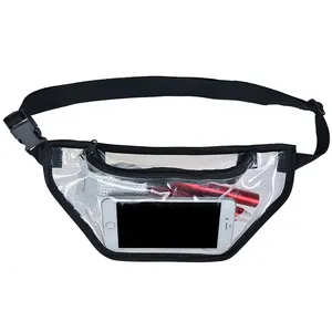 Transparente Fanny Pack Stadium Approved Wasserdichte Kunststoff PVC Geldbörse Verstellbare Gürtel tasche für Travel Clear Waist Pack