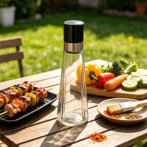 Klare Vertikale Gerippte Konische Glas-Gewürzdose Manuelle Mühle Gläser zur Aufbewahrung - Product Image 1